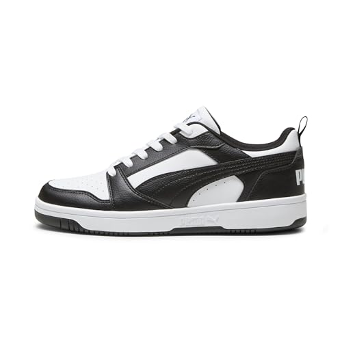 PUMA Rebound V6 Low Unisex Sneaker , Puma White Puma Black Puma White, 43 EU