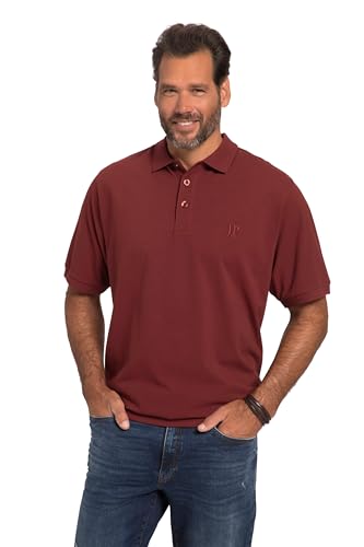 JP 1880 Herren große Größen Übergrößen Menswear L-8XL Poloshirt, Bauchfit, Basic, Halbarm, Piqué dunkel kirschrot 4XL 712617349-4XL