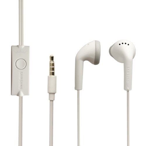 Samsung Original Headset EHS61 in Weiss Galaxy A3 (2016) SM-A310 Kopfhörer Ohrhörer geformt 3,5mm Stecker Stereo Sound Bulk verpackt + gratis Bildschirm Reinigungspad