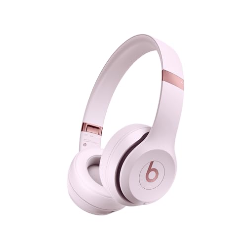 Beats Solo 4 - Kabelloser Bluetooth On-Ear Kopfhörer, Apple & Android kompatibel, Bis zu 50 Stunden Akkulaufzeit - Wolkenrosa