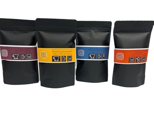 Premium Kaffee Geschenkset 4x150g im Geschenkkarton - Single Origin Spezialitätenkaffee Probierset aus Berlin - Weihnachts-Geschenk für Männer und Frauen (1, Ohne Premium Karton)