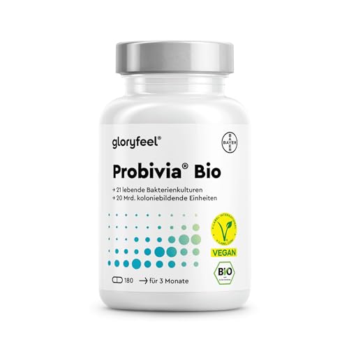 Bio Probivia® Kulturen Komplex mit 20 Mrd. KBE pro Tagesdosis - 500 Mrd. KBE pro 1g Rohstoff - 21 Bakterienstämme & Bio-Inulin - vegan, laborgeprüft & in Deutschland entwickelt