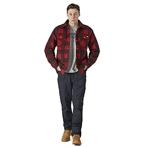 Dickies, Herren, Dickies Portland-Hemd, ROT, L