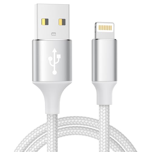 Lightning Ladekabel 1.8M, MFi Zertifiziert Schnellladekabel für iPhone 14 13 12 11 Pro Max Mini XS XR X 8 7 6 Plus 5 SE 2020, iPad - Nylon USB Kabel