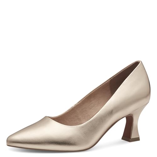 MARCO TOZZI Damen Pumps Spitz Vegan, Gold (Gold), 39 EU