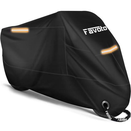Favoto Motorrad Abdeckplane Outdoor Wasserdicht Oxford Gewebe XXL