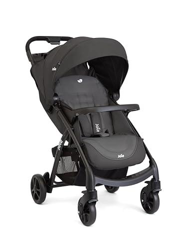 Joie Muze™ LX Buggy, Liegeposition, kompakt faltbar, 5-Punkt-Gurt, kompatibel mit Reisesystemen – Geburt bis 3 Jahre (0–15 kg), Cobble Stone
