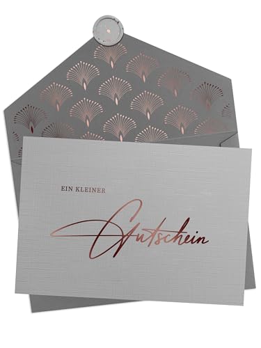 Joli Coon Gutscheine zum selber ausfüllen - Klappkarte mit Wachssiegel - Gutschein Karte