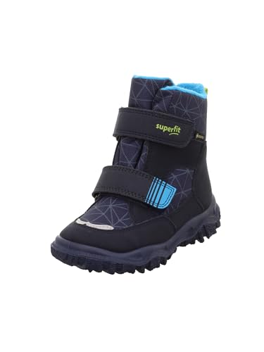 Superfit Jungen HUSKY warm gefütterte Gore-Tex Schneestiefel, BLAU/TÜRKIS 8010, 32 EU