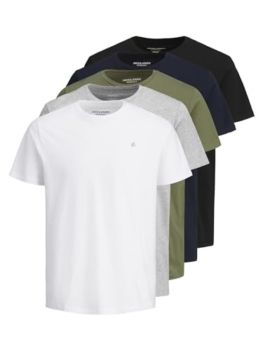 JACK & JONES Male T-Shirt 5er-Pack Logo T-Shirt