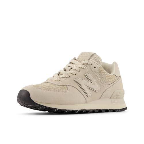 New Balance Damen 574 Core Sneaker, Weiß/Knochen, 8.5