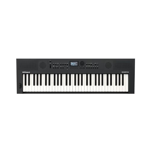 BOTMO Roland GO:KEYS 5 Music Creation Keyboard | 61 Tasten | ZEN-Core Engine mit über 1000 internen Sounds | Integrierte Stereolautsprecher | Mikrofoneingang – Graphite