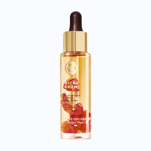 Yves Rocher RICHE CRÈME - Gesichtsöl mit Rosen-Extrakt - Angereichert mit Öl aus 1000 Rosen die die Zellregeneration fördern - Anti-Aging-Wirkstoffe - 30 ml