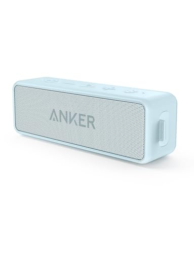 Anker soundcore 2 Portable Bluetooth Speaker with 12W Stereo Sound, BassUp, IPX7 Waterproof, 24-Hour Playtime, Wireless Stereo Pairing, Speaker for Home, Outdoors, Travel