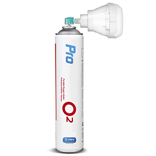 Maclean PR-994 Tragbarer Sauerstoffinhalator 12L in der Dose o2 99,4% Universal Mundstück Inhalierbar (1)