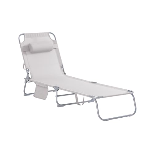 SoBuy Sonnenliege klappbar 155x56x81 cm für Garten