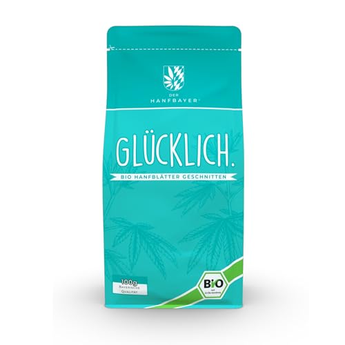 Der Hanfbayer® Bio Hanfblätter Tee 100g [MILDER KRÄUTERTEE] - Premium Qualität aus biologischem Anbau - THC-frei, vegan, schonend getrocknet - Tee lose - Ideal für Relax Momente und eine ruhige Nacht