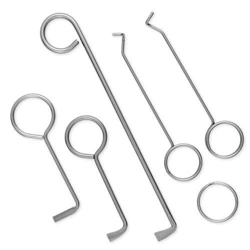 MULTIPICK Dietrich & Schlüsseldreher Set – [5-tlg. Made in Germany] Bunbartschlüssel Universal – Öffnet Zimmertüren & Bartschlösser – Öffnungs Werkzeug – Dietrichset – Bartschloss