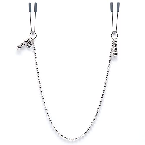 Fifty Shades of Grey Darker At My Mercy Silberne Nippelspangen mit Kugeln und Kette Hypoallergen 27 g