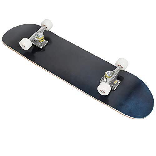 JOSHNESE Skateboard Komplettboard Ahorn Holz für Kinder, Jugendliche und Erwachsene, mit ABEC-7 Kugellagern, Tragfähigkeit: 250 kg (Schwarz)
