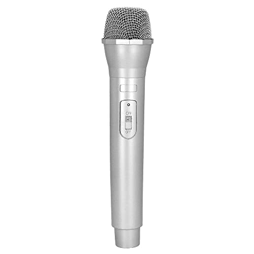 Boland 30846 - Silbernes Popstar Mikrofon, 23,5 cm, Karaoke Mikrofon, Attrappe für Faschingskostüme, Kostüm Zubehör, Accessoire für Karneval und Karaoke, Silber