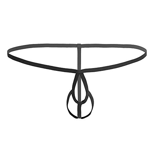 EROSPA® String - Komplett Ouvert - Herren/Männer - Schwarz - Einheitsgröße One Size (S-XL)