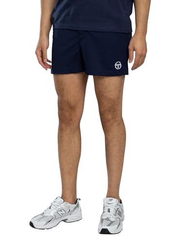 Sergio Tacchini Herren Time Tennis Shorts, Maritime Blue/White, Maritime Blue/White, XL