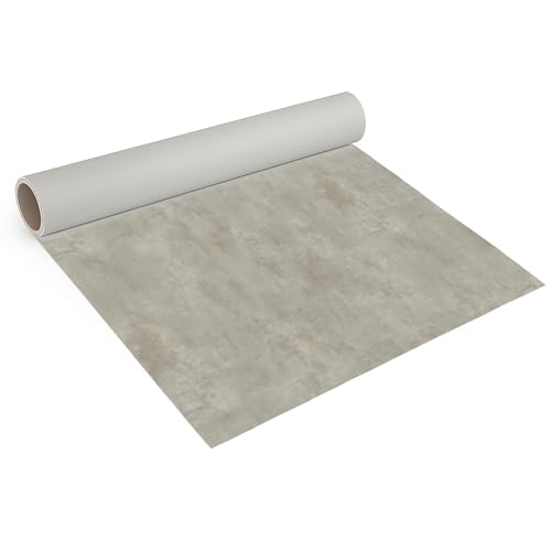 Internethandel Pfordt CV Bodenbelag Beton Optik, 100x200 cm, pflegeleichter PVC Vinylboden, Meterware für Küche und Wohnzimmer