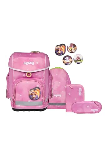 ergobag Schulranzen-Set cubo Set WolkenzauBär - Pink
