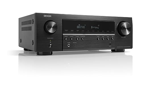 Denon AVC-S670H 5.2-Kanal AV-Receiver, Dolby Surround Sound, 6 HDMI Eingänge und 1 Ausgang, 8K HDMI, Bluetooth, WLAN, AirPlay 2, HEOS Multiroom, Alexa kompatibel, Schwarz