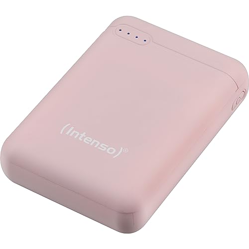 Intenso Powerbank XS10000 – 10.000 mAh – Kompakter externer Akku für Smartphone, Tablet & Kamera, USB-C, USB-A, microUSB, Schnelles Laden, Rosé