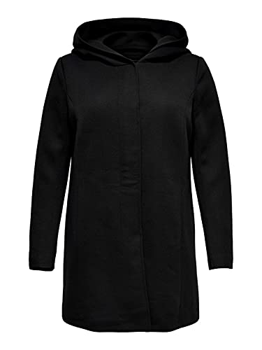 ONLY Carmakoma Damen Carsedona Light Coat OTW Mantel, Schwarz (Black Black), Large