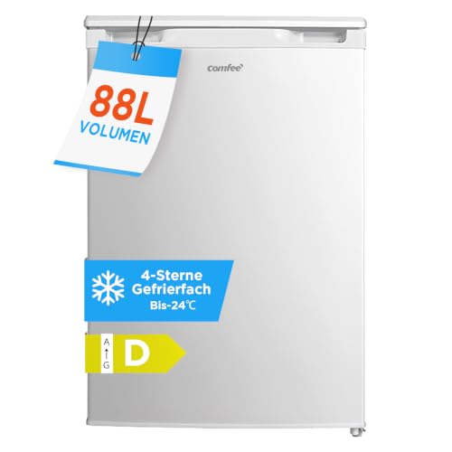 Comfee 88L Gefrierschrank, Kompakter Tiefkühlschrank, Freistehend
