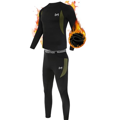 MEETYOO Herren U1 Basisschicht-Set, Schwarz, XL