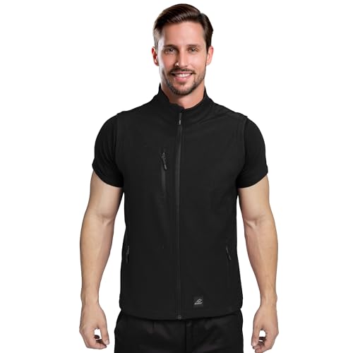 BWOLF GRIN Softshell Weste Herren Outdoor Softshellwesten Weste Softshell Herren (DE/NL/SE/PL, Alphanumerisch, 3XL, Regular, Regular, Schwarz)