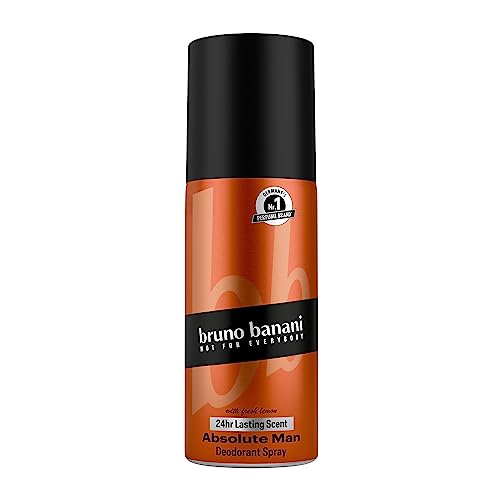 Bruno Banani Fragrance Absolute Man Deo-Bodyspray, Körperspray mit orientalisch-würzigem Herrenduft, 24h lang anhaltend, 150 ml