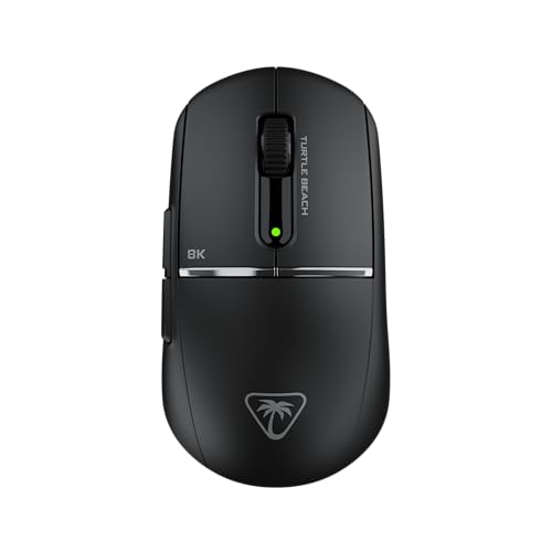 Turtle Beach Burst II Pro – Kabellose 2,4-GHz-E-Sport-Gaming-Maus: 8.000 Hz Abfragerate, ultraleichte 57 g, 150 Stunden Akkulaufzeit, Optical-Tasten-Switches, optischer Sensor, Schwarz