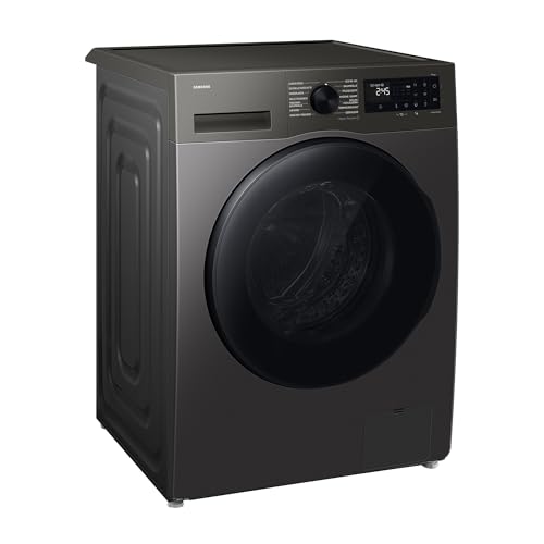 Samsung WD9BHG5U34BXEG Waschtrockner, 9+6 kg, Waschmaschine und Trockner in einem Gerät, AI Ecobubble & SmartThings, Super Speed, Hygiene-Dampfprogramm, Mikroplastikprogramm, Inox