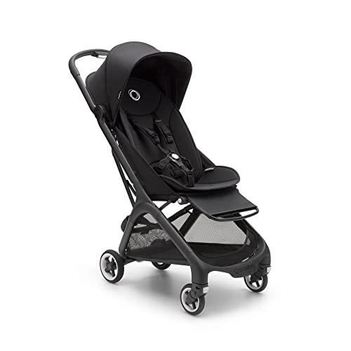 Bugaboo Butterfly Ultra Compact Reisebuggy, leicht, in einer Sekunde zusammenklappbar, sehr geräumiger Stadtbuggy für Babys und Kleinkinder, handlich und bequem, Nacht schwarz