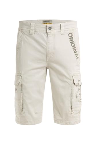 Camp David Herren Cargo Shorts mit Prints im Used Look Kitt, L