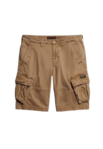 Superdry Herren Core Cargo Shorts mit lockerer Passform Rotbraun Kaki 34