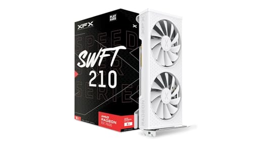 XFX Speedster SWFT210 Radeon RX 7600 Grafikkarte weiß mit 8GB GDDR6 HDMI 3xDP, AMD RDNA 3 RX-76PSWFTWY