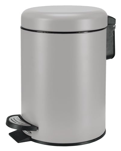 Kleine Wolke Kosmetikeimer One, Farbe: Platin, Material: Edelstahl/PP, Größe: Eimer 3 Liter 16,8 cm x 25 cm