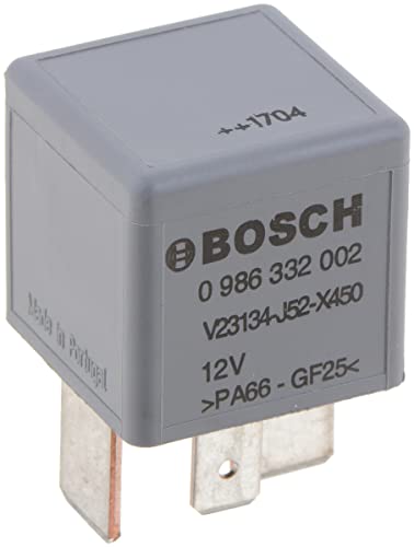 Bosch 0986332002, Mini-Relais 12V 70A, IP5K4, Betriebstemperatur von -40° C bis 85° C, Schließer-Relais, 4 Pins