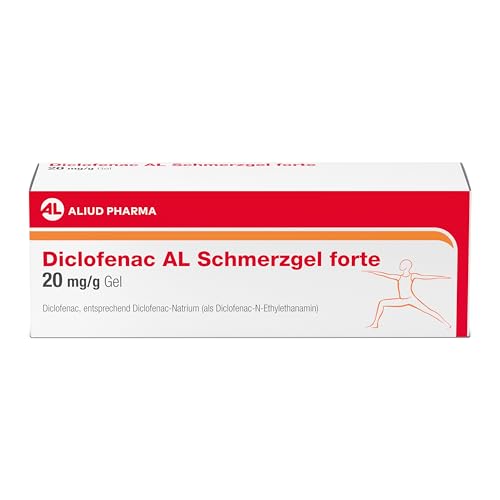 Diclofenac AL Schmerzgel forte 20 mg/g Schmerzgel, 180g, bei akuten Prellungen, Zerrungen & Verstauchungen Zur kurzzeitigen lokalen Behandlung von leichten bis mäßig starken Schmerzen