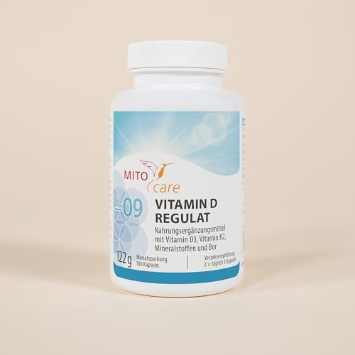 MITOcare Vitamin D Regulat - Vitamin Komplex fördert das Immunsystem - So können Sie mit natürlichen Mitteln Ihr Immunsystem stärken - Vorratspack mit 180 Kapseln, ausreichend für einen Monat