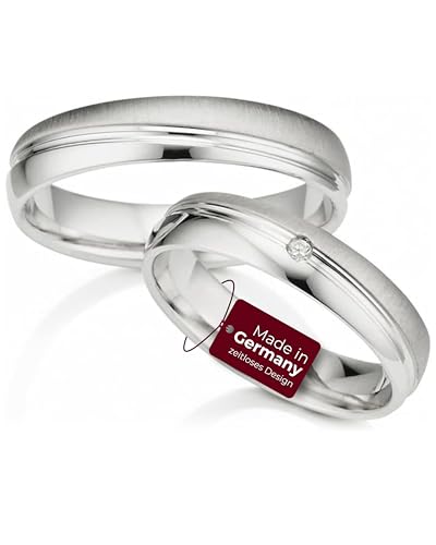 123traumringe Eheringe in 925 Silber I Partnerringe mit Etui & Gravur I Gravierbare Silberringe mit wählbarer Ringgröße 50-70 mm I Hochwertige Verlobungsringe in 4,5 mm Breite & 1,5 mm Stärke I S73