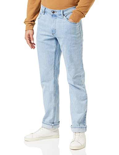 Wrangler Herren Authentic Straight Jeans, Blau Bleach, 34W / 32L