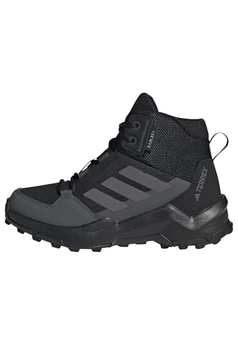 Adidas Unisex Kinder Terrex AX4R MID RAIN.RDY Hiking Shoes, Core Black/Grey Four/Grey Six, 35 EU