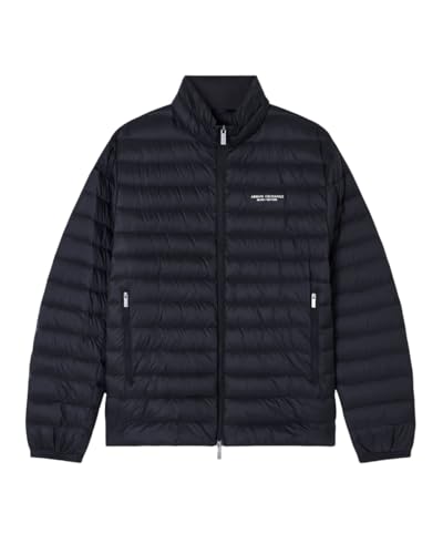 Armani Exchange Men's Essential, Light Padding Milano-New York Side Logo Jacket, Black, S